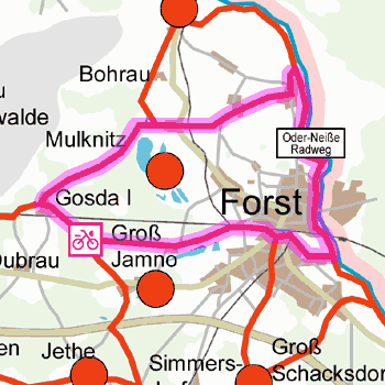 Stadt Forst (Lausitz)  Tourismus  Forst & Umgebung  Radwanderwege  Radwanderweg 1